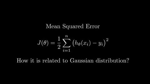 Mean Squared Error: How is it related to the Gaussian distribution?