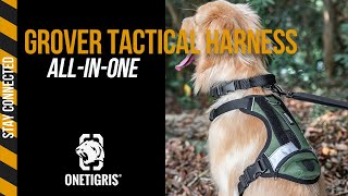OneTigris GROVER Tactical Harness | All-in-one Dog Vest Onetigris Grover Tactical Harness All In One Dog Vest