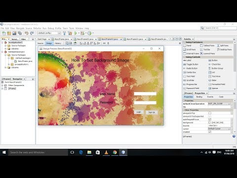 How to set background image in the jframe by using jlabel in Java