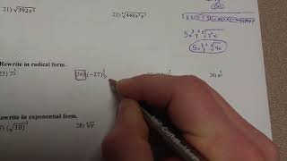 Rewrite an expression with a rational exponent in radical form #24