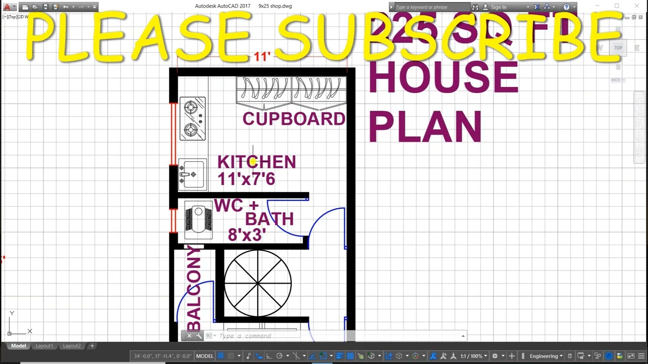 9x25 House Plan / 9x25 Ghar Ka Naksha / Bedroom