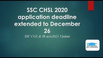 SSC CHSL 2020 application deadline extended