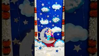Ganapati Decoration Idea 2025 Ganesh Chaturthi Decor idea #makhar #ganapatidecoration #ytshorts #diy screenshot 3