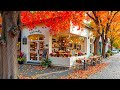 Autumn Coffee Shop On A Quiet Street Peaceful Jazz Music For Study Reading Relaxation 