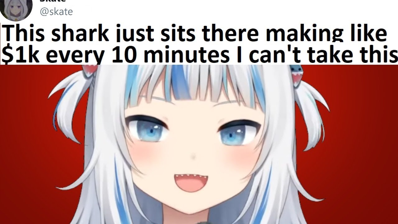 Twitter is very salty about Gawr Gura's super chat revenue...