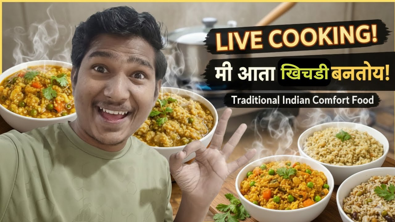 LIVE Cooking खिचडी 🌾 | Marathi Cooking Vlog | Traditional Indian Comfort Food