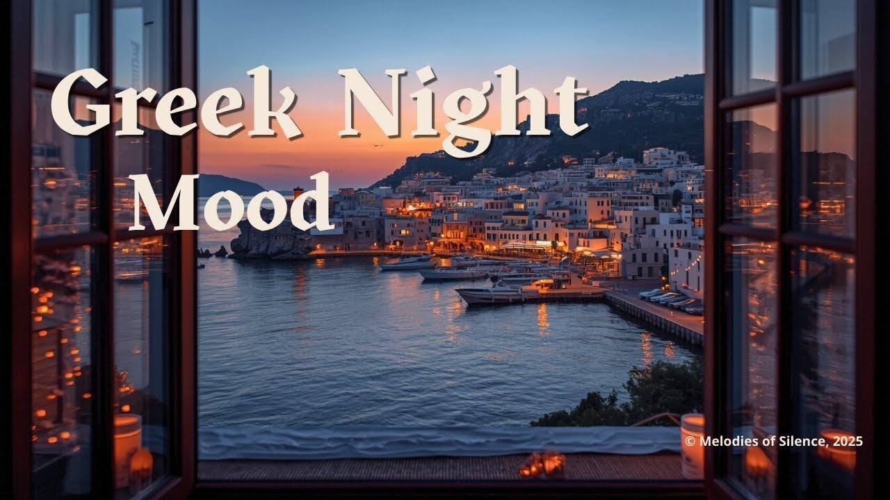 Greek Night Ambience 🌙 Music for Calm Evenings