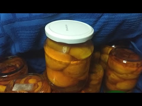 Персики в сиропе на зиму. Рецепт без стерилизации.