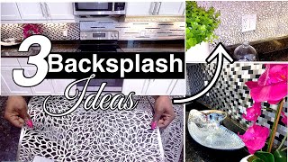 3 DIY KITCHEN BACKSPLASH IDEAS With Table Mats AND More! DIY Renter Friendly Ideas