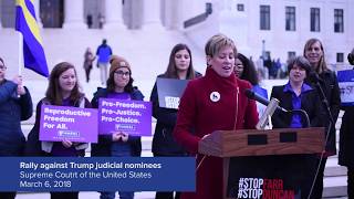 Mother of transgender child speaks at rally against Trump judicial nominees
