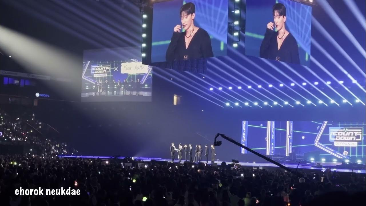 20231015 ATEEZ speech & "Your Name" event MCOUNTDOWN in PARIS LA DEFENSE ARENA YouTube