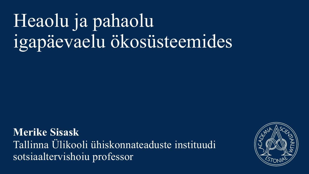 1.08 Merike Sisask, Tallinna Ülikooli ühiskonnateaduste instituudi sotsiaaltervishoiu professor