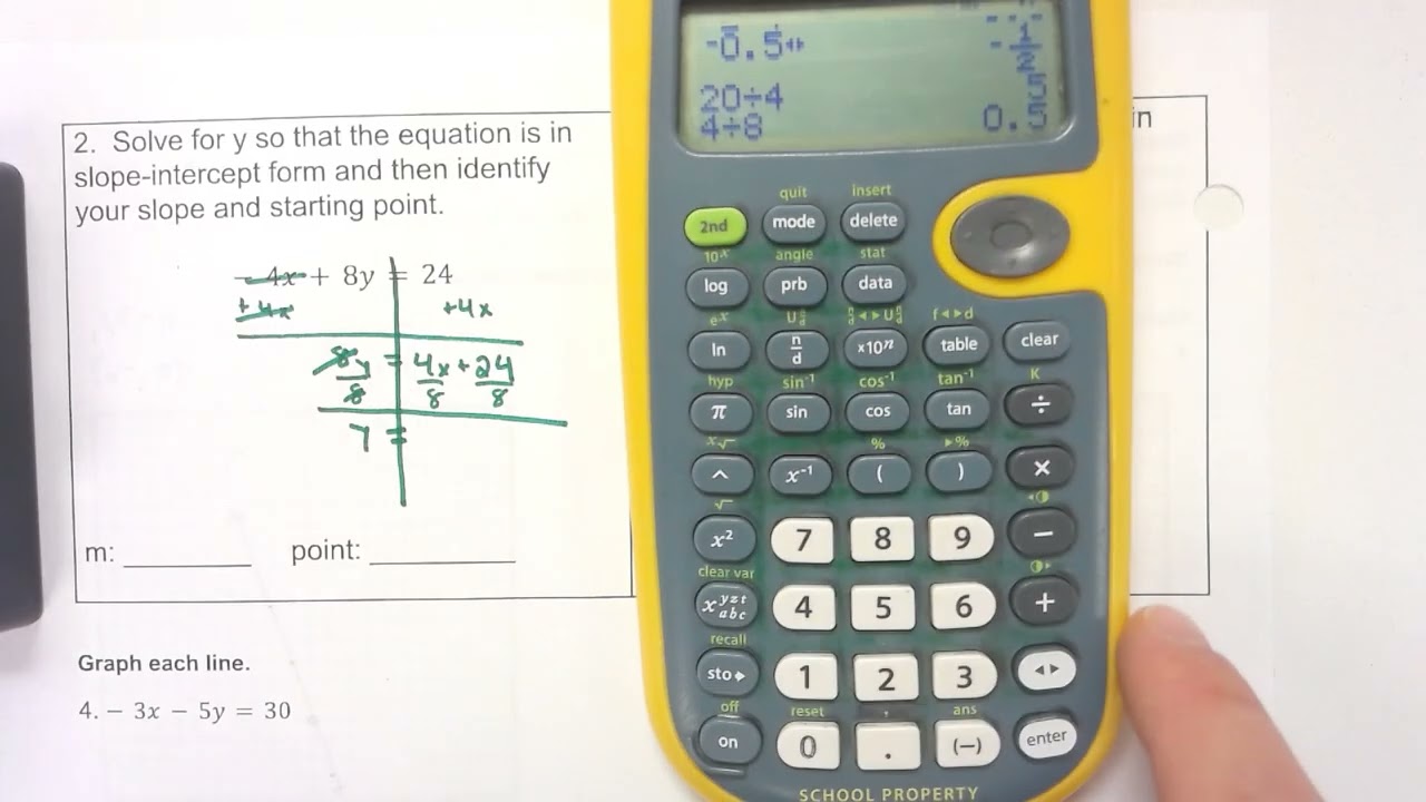 4.3 - Graphing Lines in Standard Form