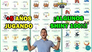 ¡MOSTRANDO TODOS MIS MEJORES POKEMON, LOS 100% Y SHINY 100% (SHUNDOS) Y SUS HISTORIAS! - POKEMON GO