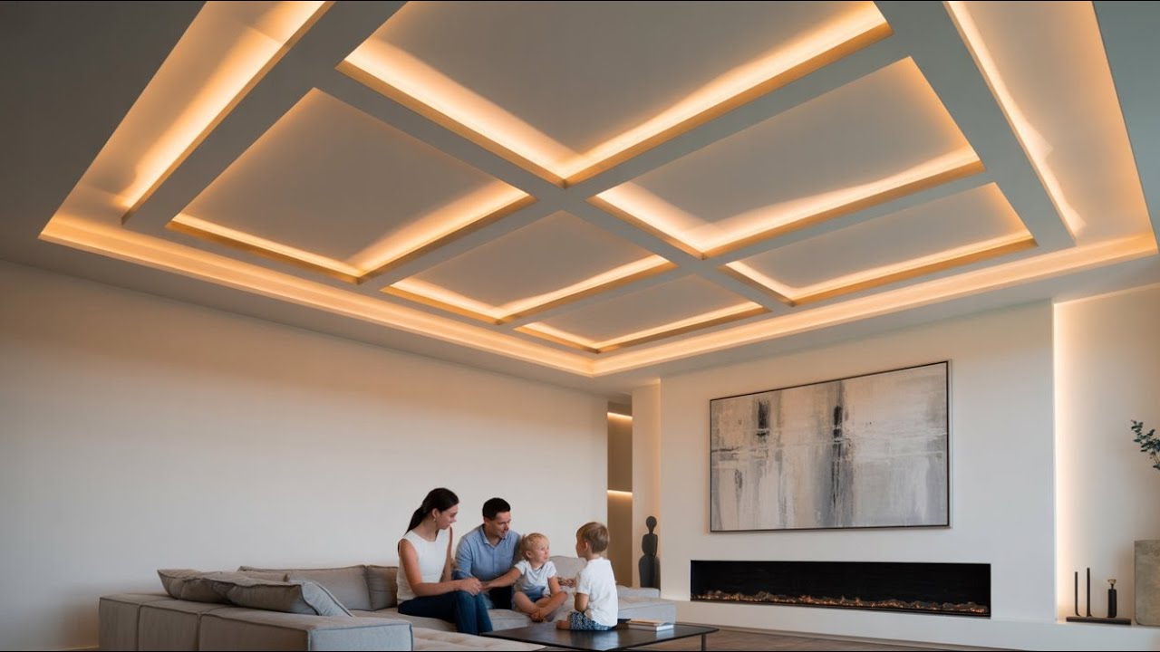 Living Room False Ceiling Designs 2025  Modern & Luxurious Interior Trends