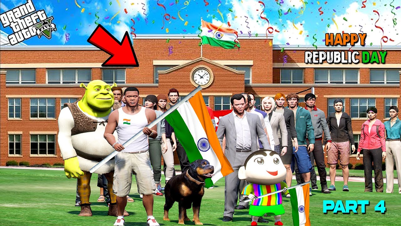 Franklin And Shinchan Celebrate Republic Day 26 January 2026 in GTA 5