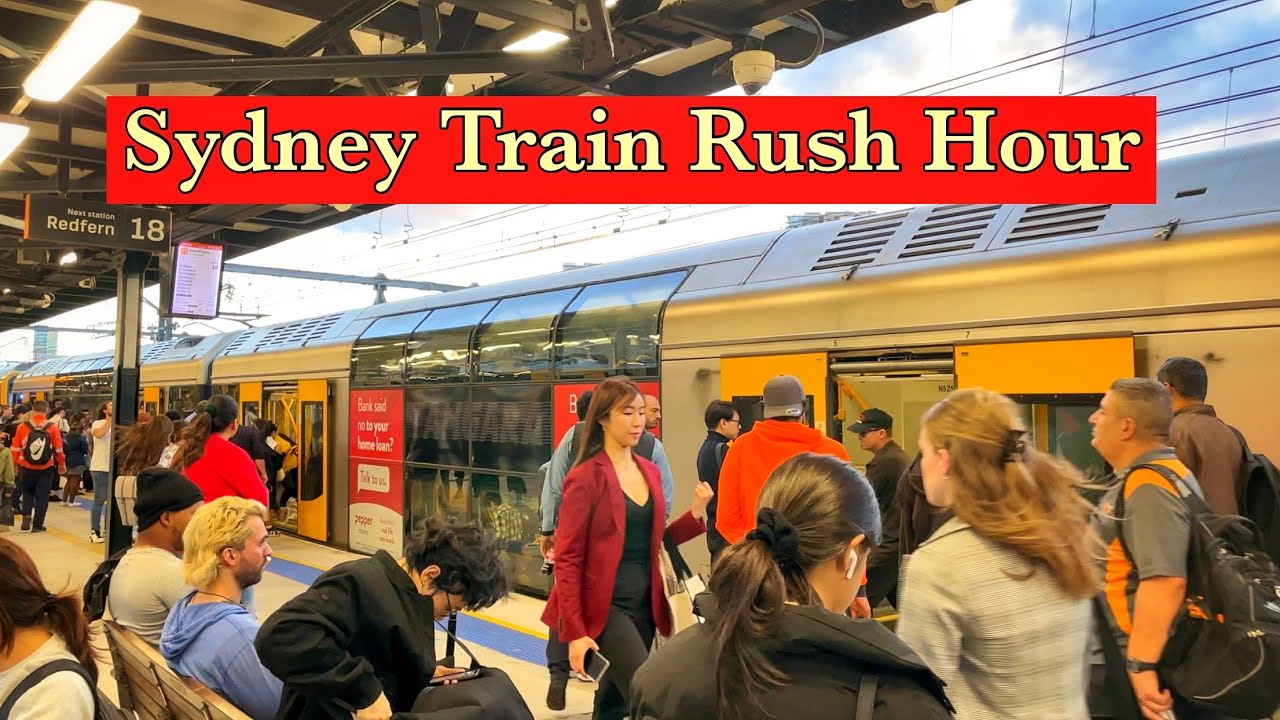 Sydney Train Rush Hour YouTube