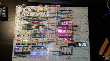 Ben Eater Inspired 8-bit Breadboard Computer | Fibonacci sequence calculation | 256 bytes of RAM