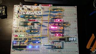 Ben Eater Inspired 8-bit Breadboard Computer | Fibonacci sequence calculation | 256 bytes of RAM