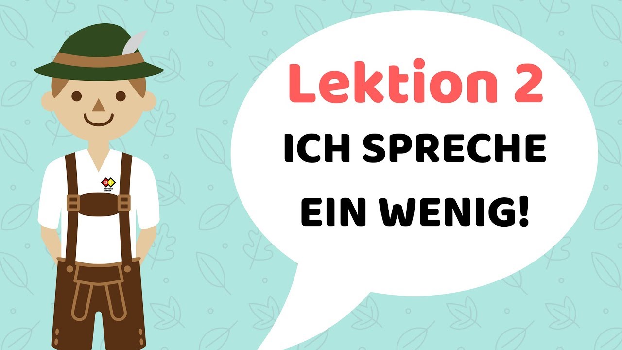 Learn German | German for beginners | A1 - Lesson 2 : I speak a little ...