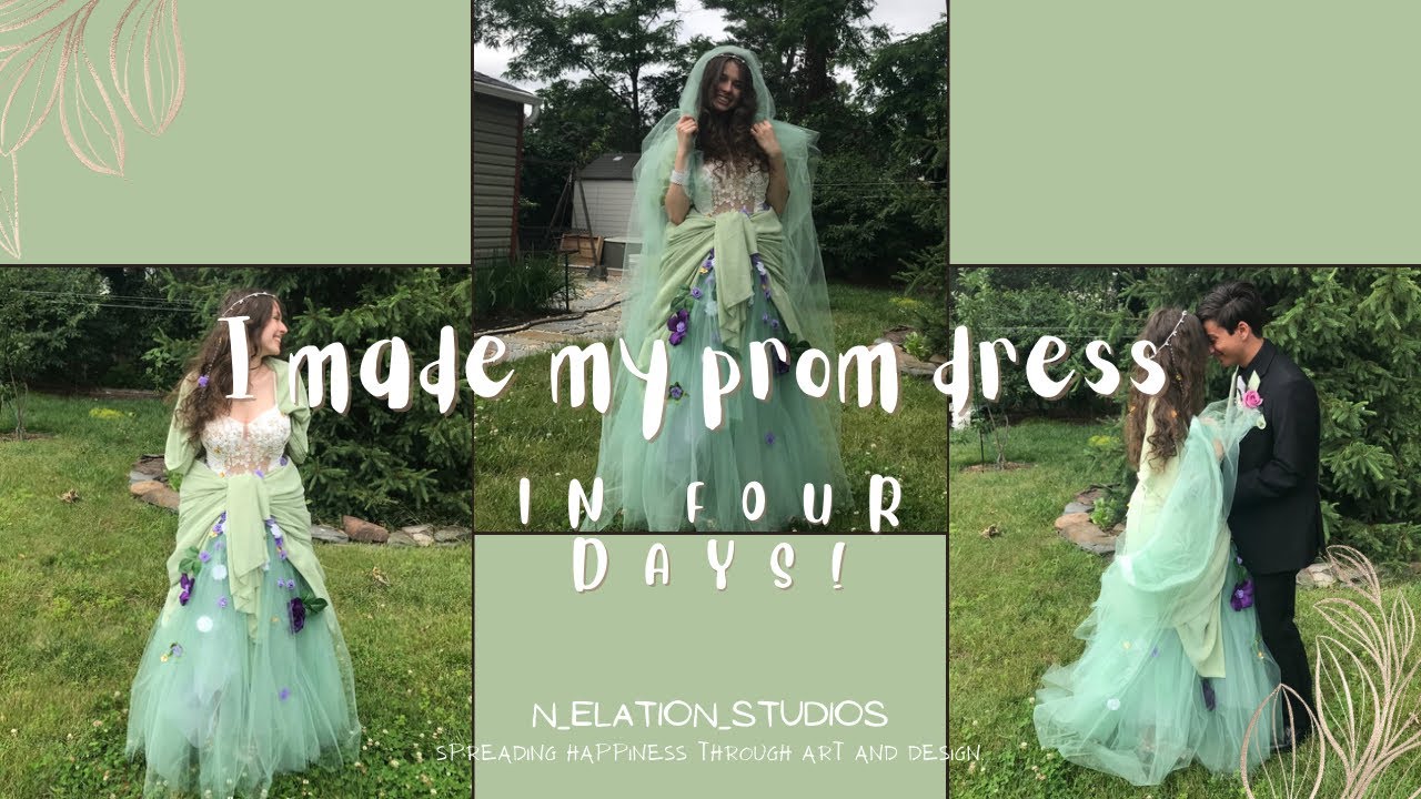 Come make my prom dress with me (4 days before prom) !💜 - YouTube
