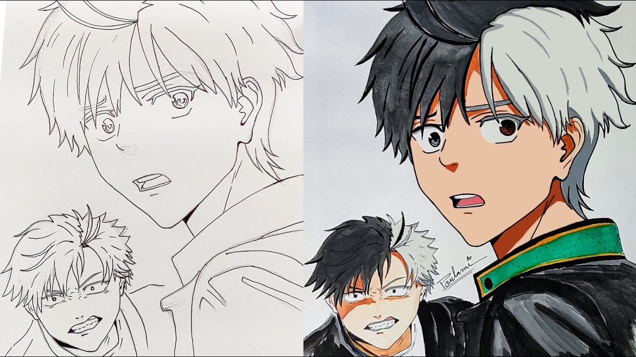 How to draw Haruka Sakura - wind Breaker step by step || Easy drawings for beginners