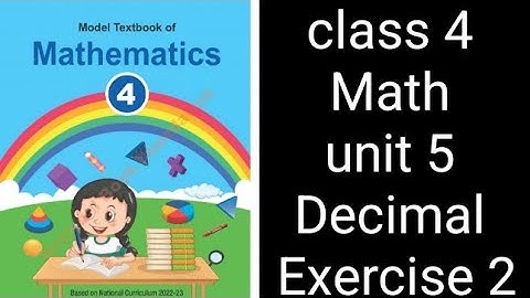 Class 4 Math | Unit 5 Exercise 2 | Decimals | Federal Board (NBF)