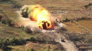 U.S. Marines Fire Mine Clearing Line Charge Detonating Bombs - Operation Eastern Storm