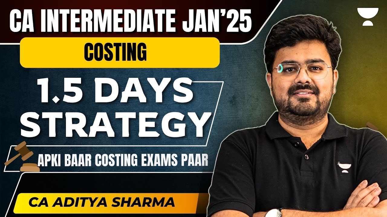 1.5 Days Strategy | Complete Marathon Schedule | Costing | CA Inter Jan ...