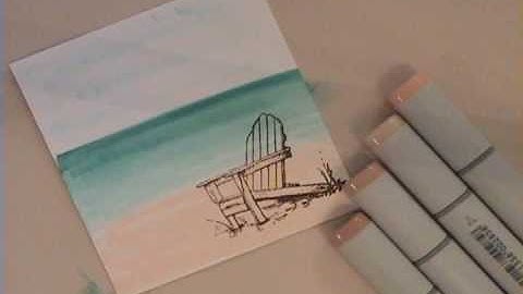 A Copic Beach Scene