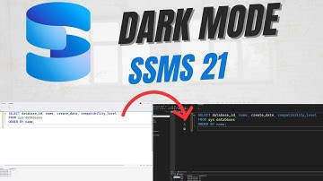 Enabling a dark theme in SQL Server Management Studio SSMS