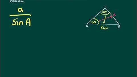 2.1 Using the Sine Rule to find a missing side
