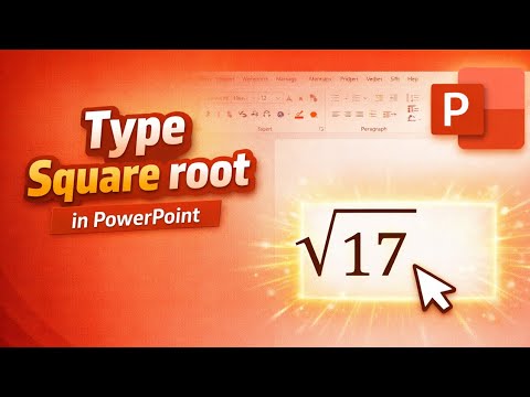How to Insert Square Root Symbol in PowerPoint | Type √ Sign in PPT ...