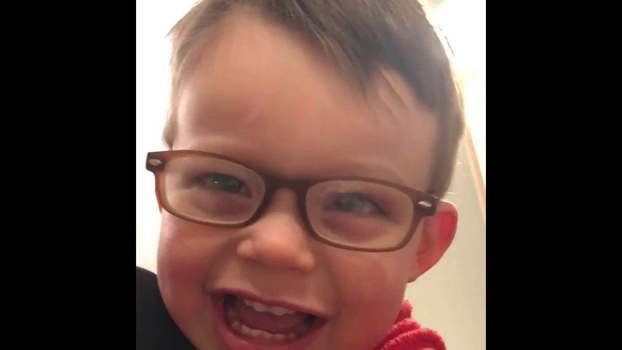 Baby with new glasses sees clearly for first time YouTube
