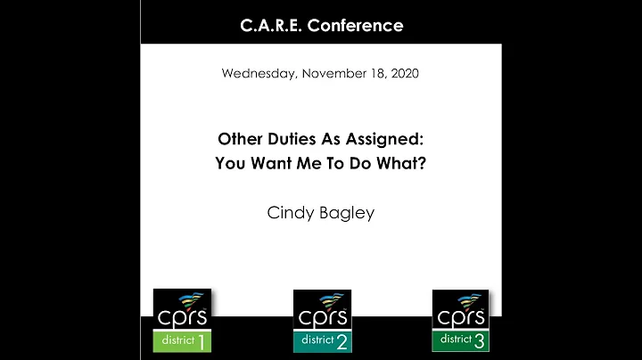 CPRS Region 1 Care Conference (Wednesday 2:00 pm) ...
