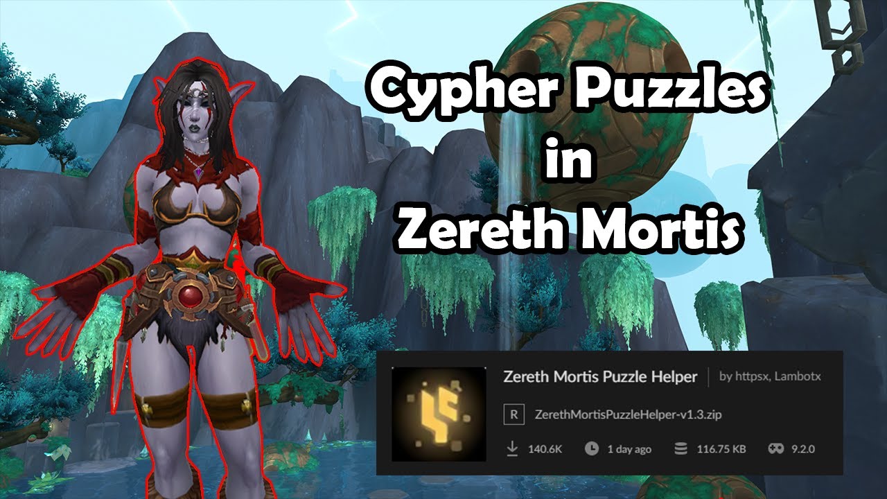 Solving Zereth Mortis Cyphers EASY! W/ Puzzle Helper Addon YouTube