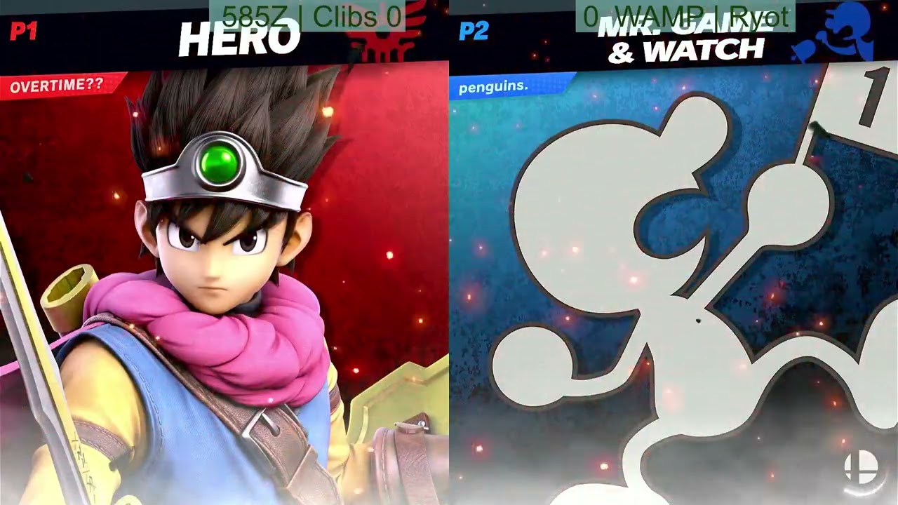 Smash Ultimate: 585Z | Clibs (Hero) vs. WAMP | Ryot (Mr. Game & Watch)