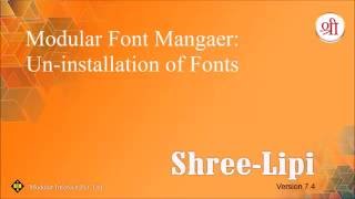 Modular Font Manager - Uninstall Fonts