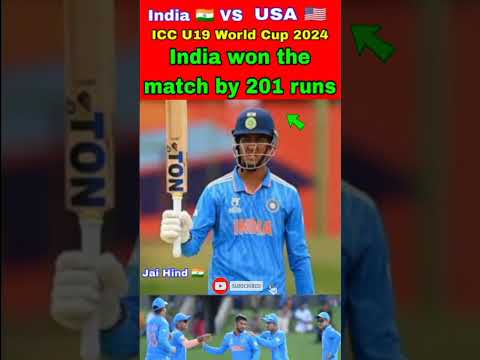 India vs USA Under 19 World Cup 2024 Match Highlights 2024 | IND vs USA Highlights #shorts #cricket