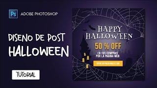 Diseño de post  con temática de halloween - Tutorial Photoshop
