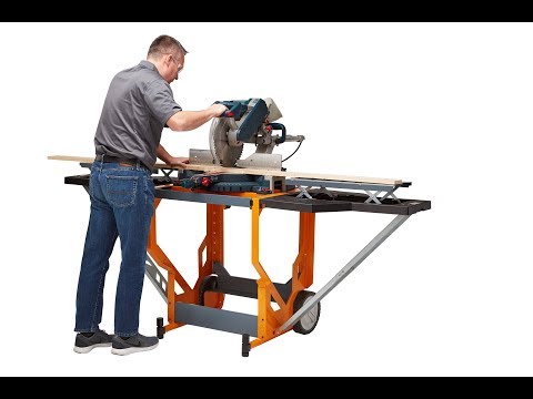 Bora® Portamate PM-8000 Portacube STR™ Miter Saw Work Station - 7' of Work Bench Space Stored in 31"