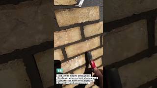Brick Joint Finishing Tool 🔧 Perfect Mortar Lines #Masonry #Construction #DIY
