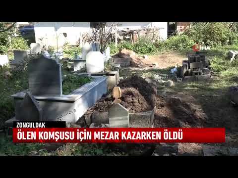 Ölen komşusu için mezar kazarken öldü!