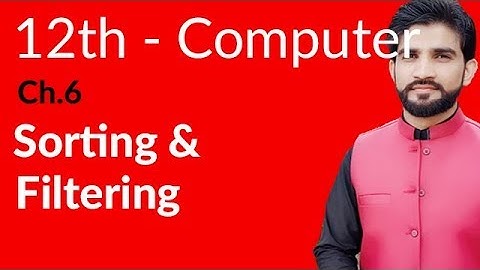 ICS Computer Part 2- Ch 6 - Sorting and Filtering - Inter Part 2 Computer
