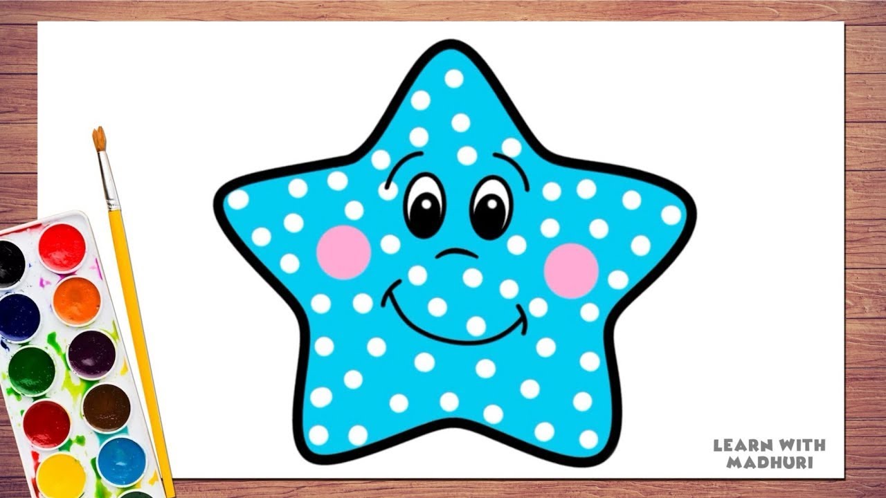 Starfish 🌟 Drawing | Starfish for Kids | Tori Drawings