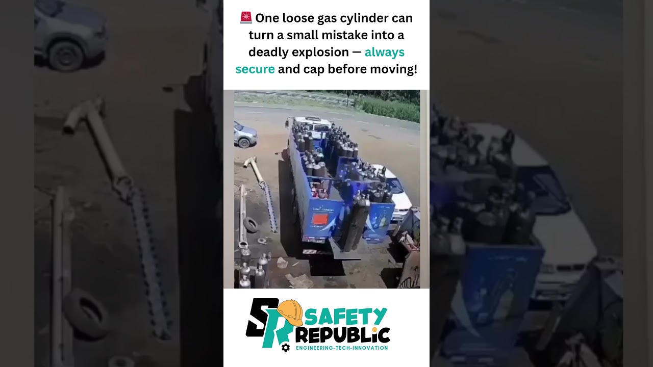 💥 Gas Cylinder Handling Gone Wrong: A Deadly Safety Miss! ⚠️ 