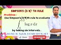 Simpson's (3/8)th Rule | ∫ log x dx from 4 to 5.2 | 6 Intervals | VTU M1/M2 | Numerical Integration