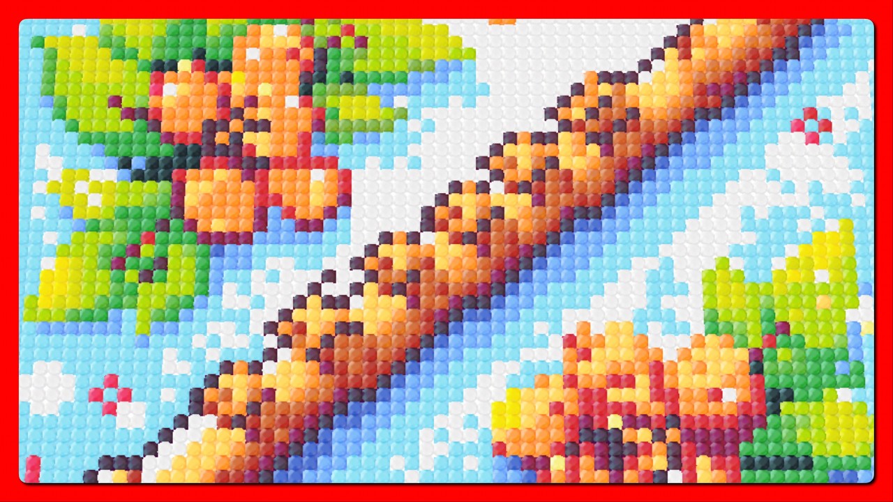 Diamond Painting Art Bamboo Flute and Flowers #relaxmindgames #music #instrument