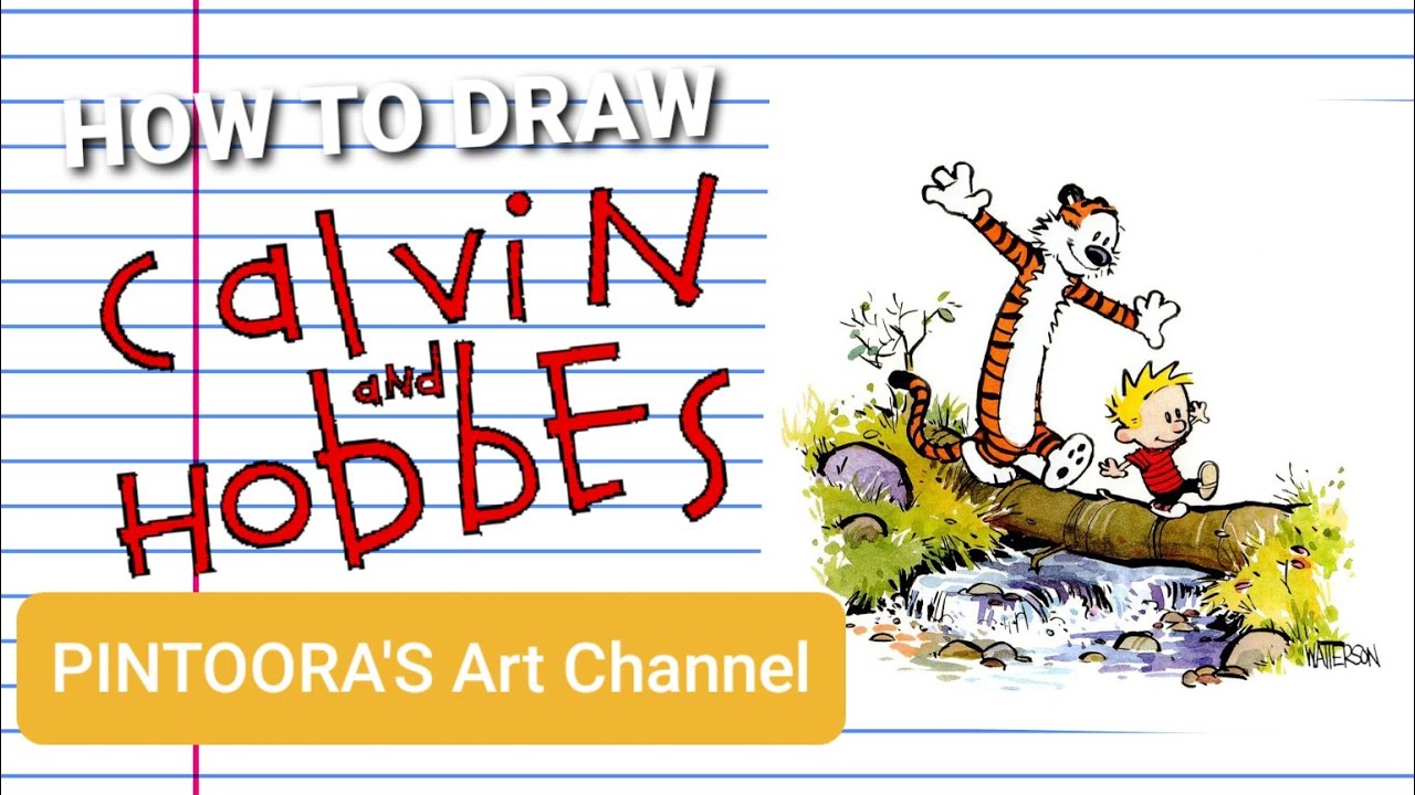 How To Draw Calvin And Hobbes Drawing Tutorial Youtube
