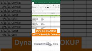 Details Excel Tutorial: Dynamic VLOOKUP with MATCH for Multiple Columns #shortvideo #shorts #shortstutorial Guide